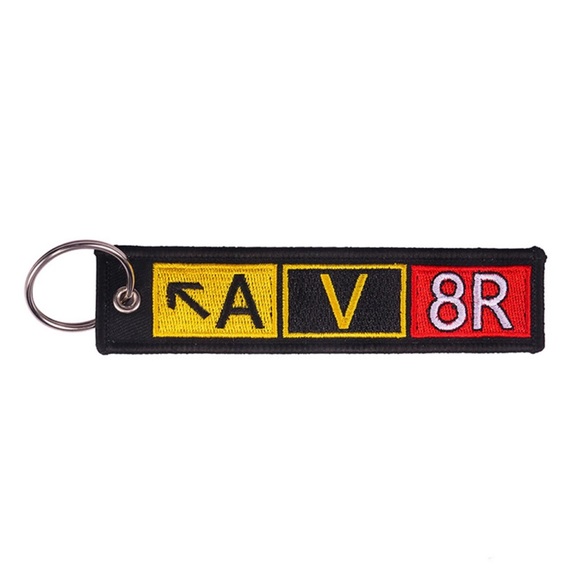 Aviator Airport Taxiway Keychain Luggage Tag - Picture 3 of 11